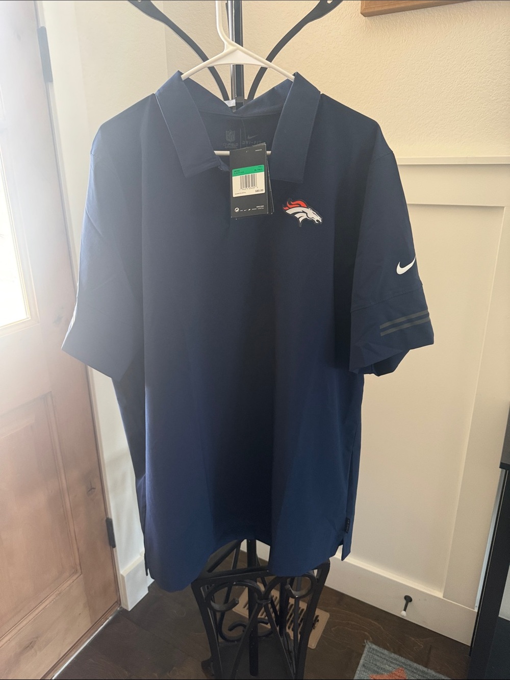 Nike Men's Denver Broncos Navy Polo Shirt